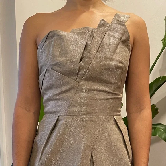 Designer strapless silver dress 👗 - Picture 8 of 8